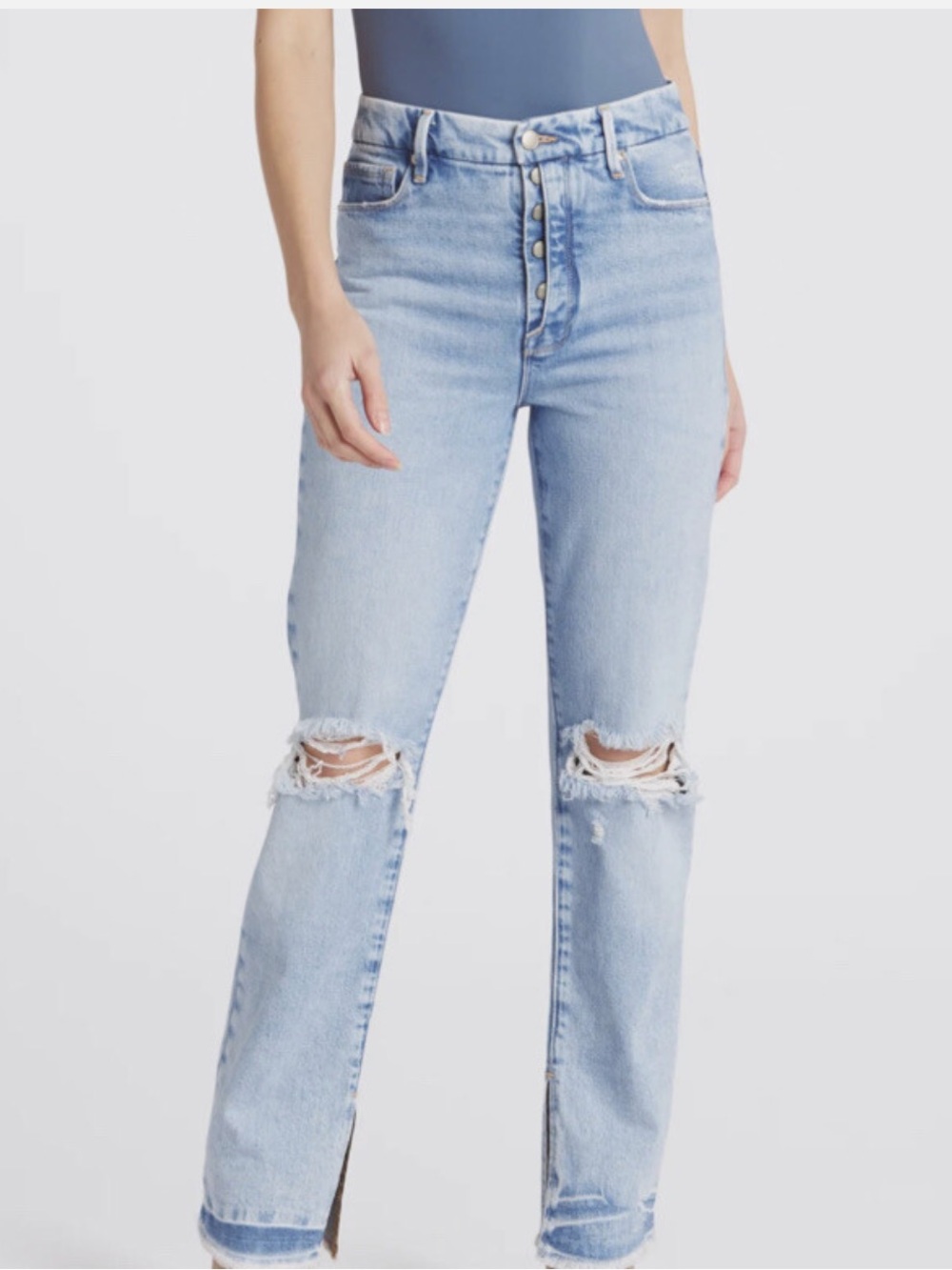 NWT Good American Good Boy Curvy Jeans | Size 6 | Vintage Wash | Flat Tummy Tech
